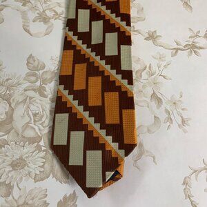 Vintage 1970s Regalon Wide Necktie Classic MCM Colors Polyester 70's Wide